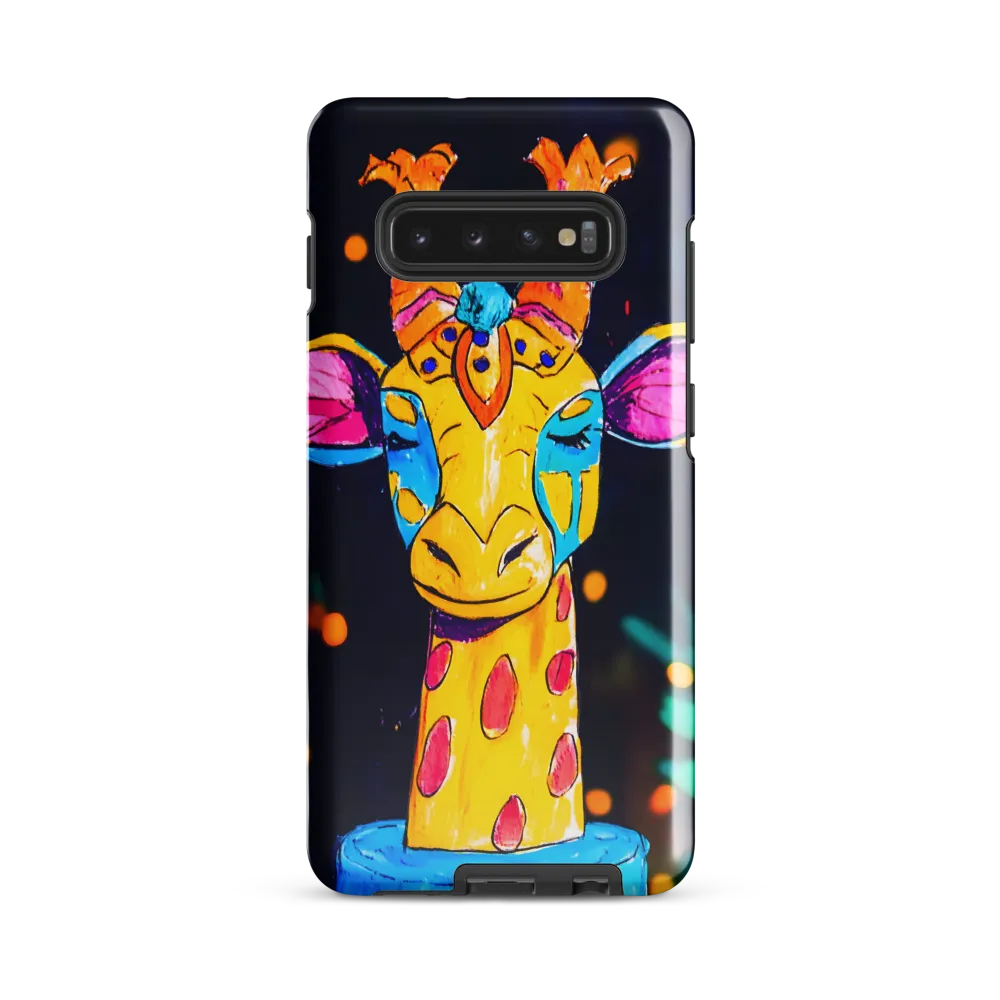 Whimsical Giraffe in Vibrant Colors | Phone Case |  S10 Plus | Tough Case | Glossy