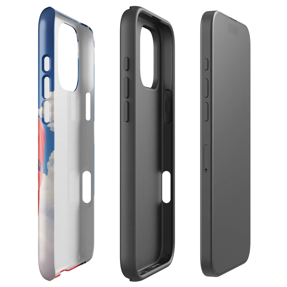 Astronaut in Crimson | Phone Case |  16 Pro Max | Tough Case | Glossy