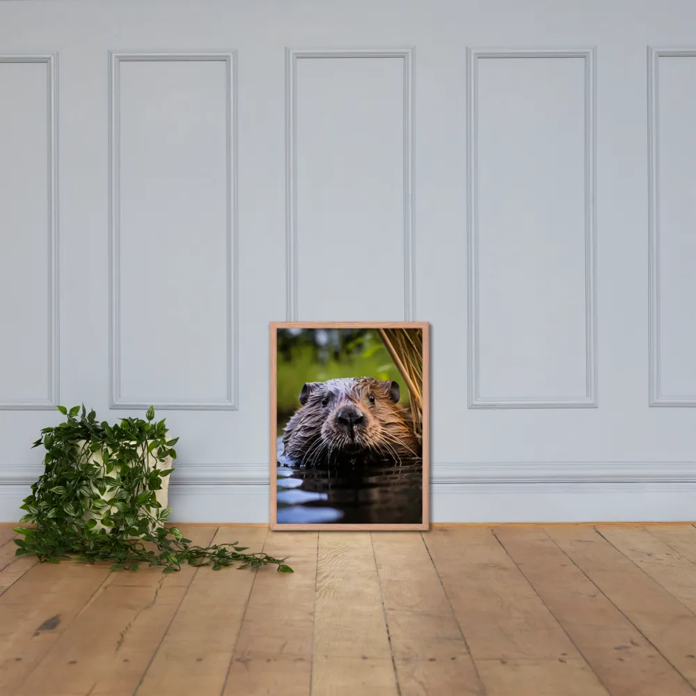 Emergence of the Beaver | Poster with Red oak Frame | 18″×24″