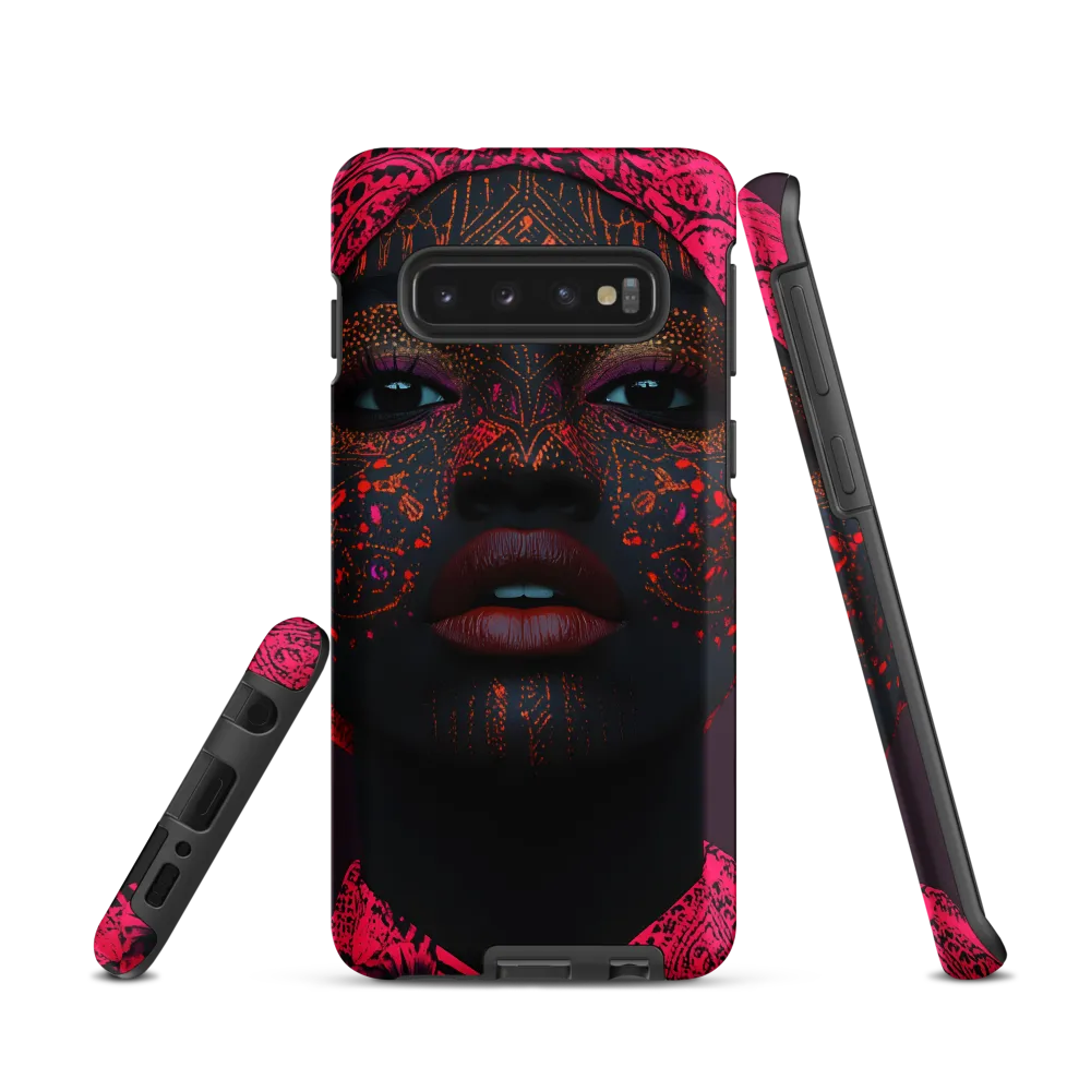 Neon Adornments: A Portrait of Cultural Expression