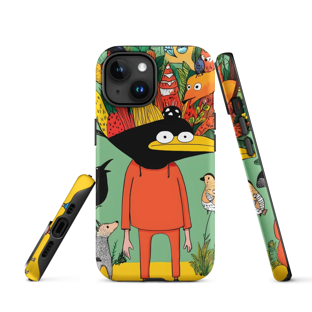 Whimsical Encounter in a Colorful Jungle