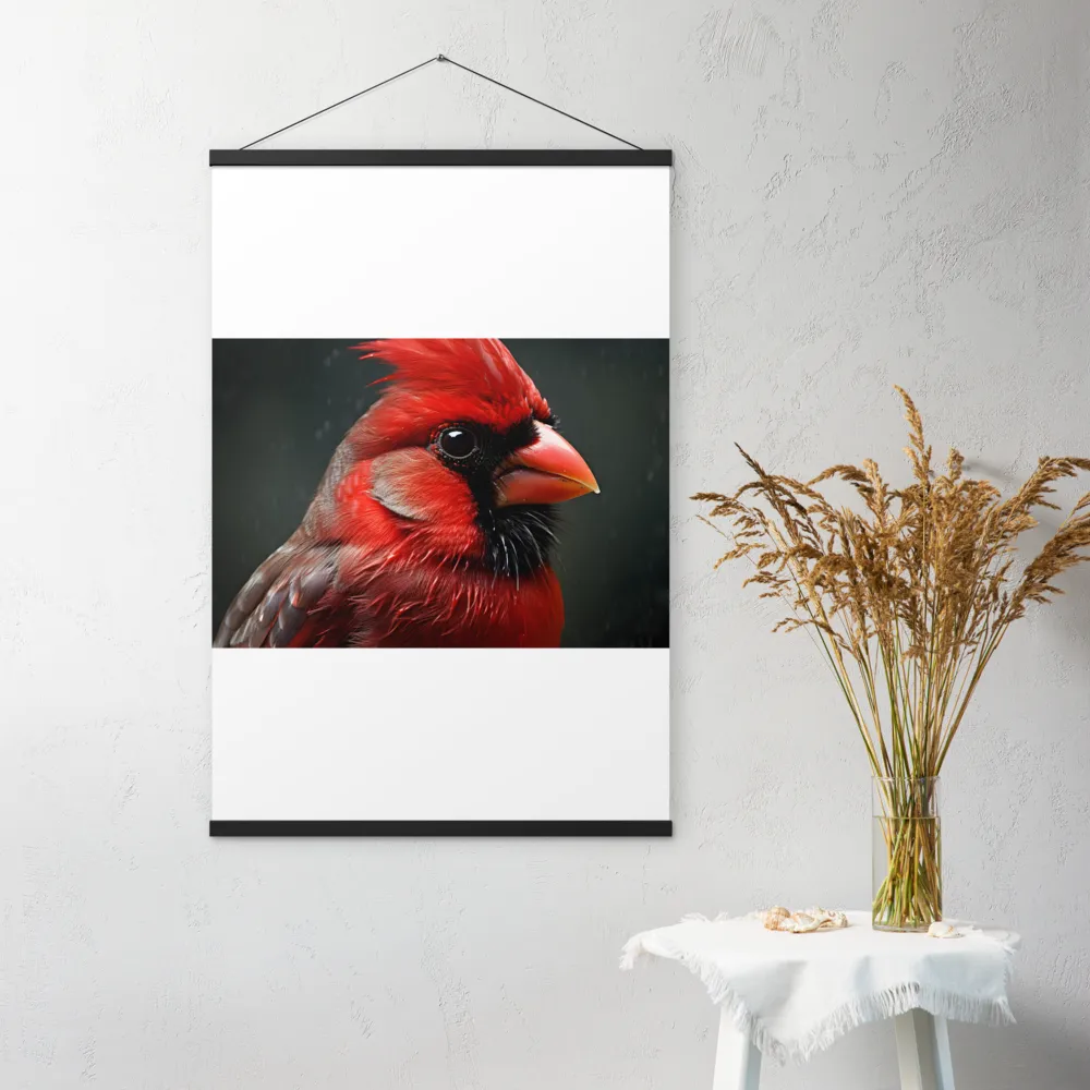 The Bold Cardinal | Poster With Black Wood Hanger | 24″×36″