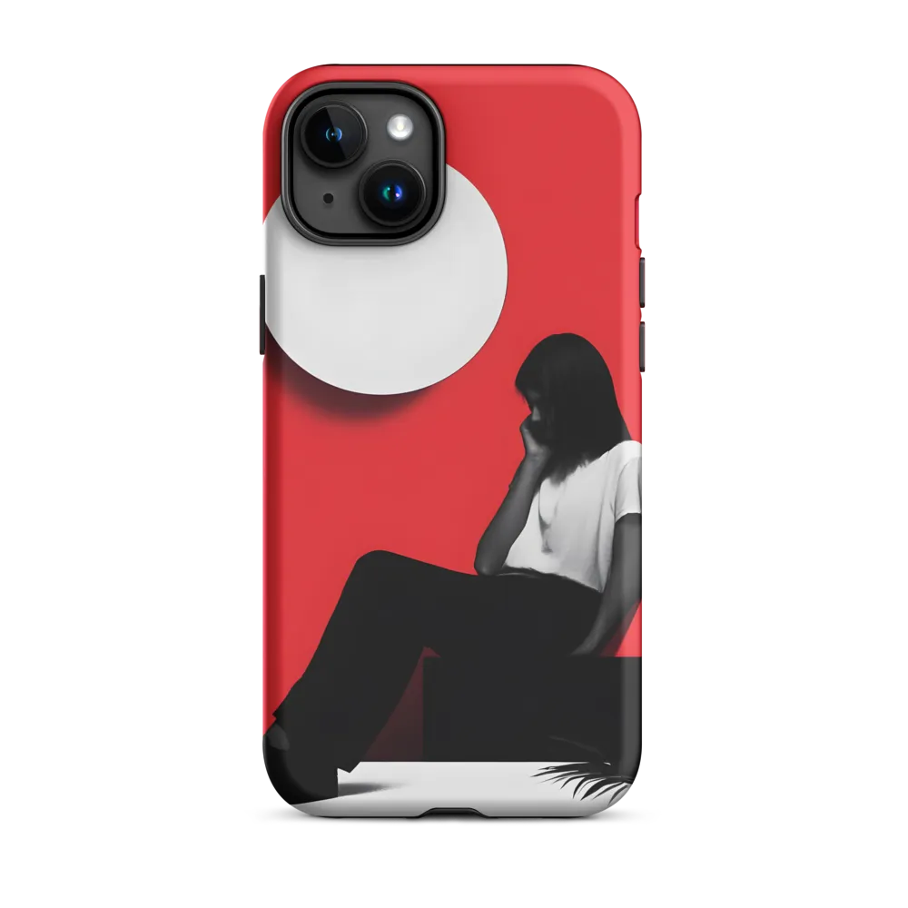 Contemplation in Red | Phone Case |  15 Plus | Tough Case | Matte