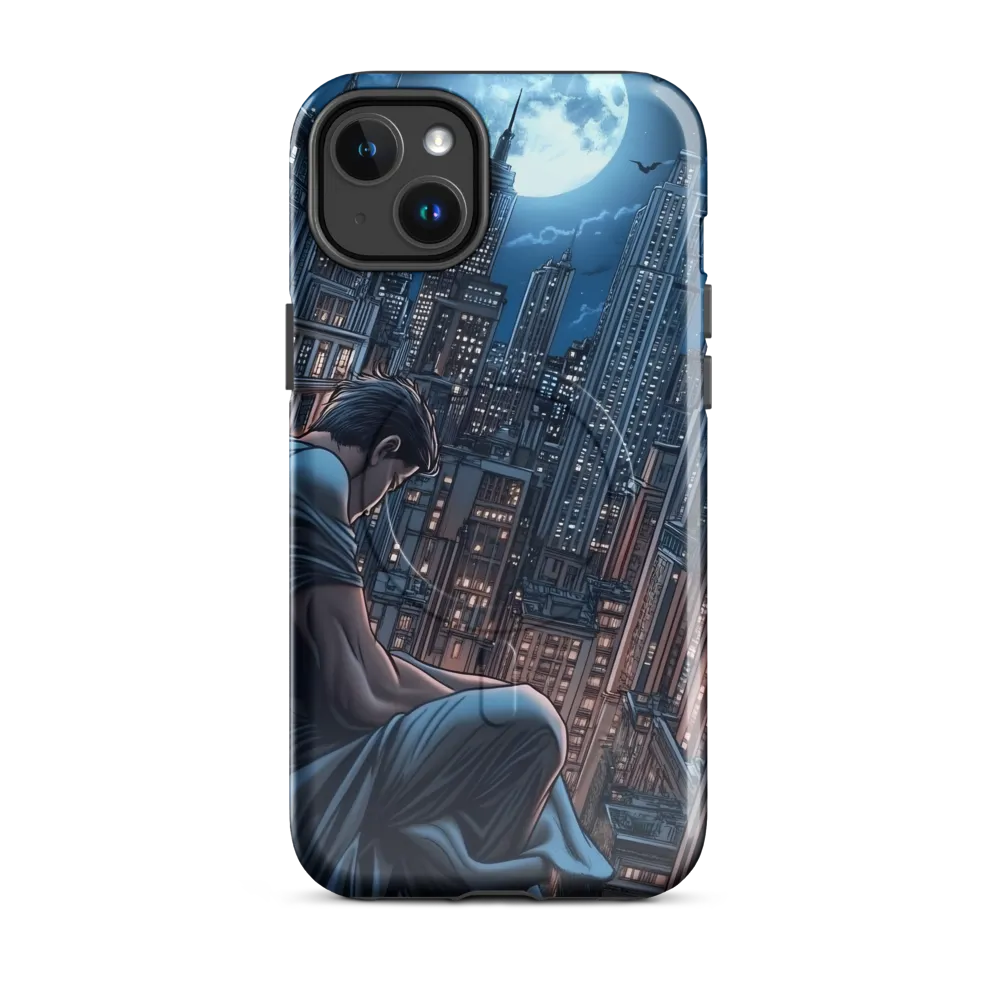 Reflections of a City Under the Moon | Phone Case |  14 Plus | MagSafe® Tough Case | Glossy