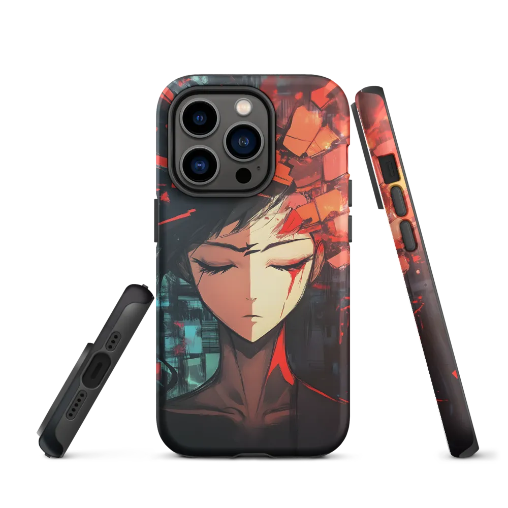 Fragmented Mind: The Silent Struggle | Phone Case |  14 Pro | Tough Case | Matte