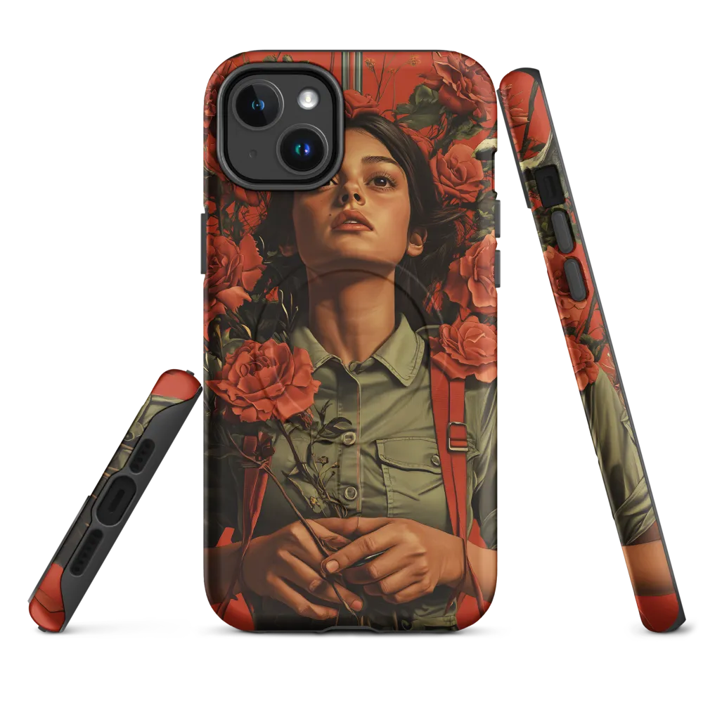 Harmony and Strength: A Portrait Among Roses