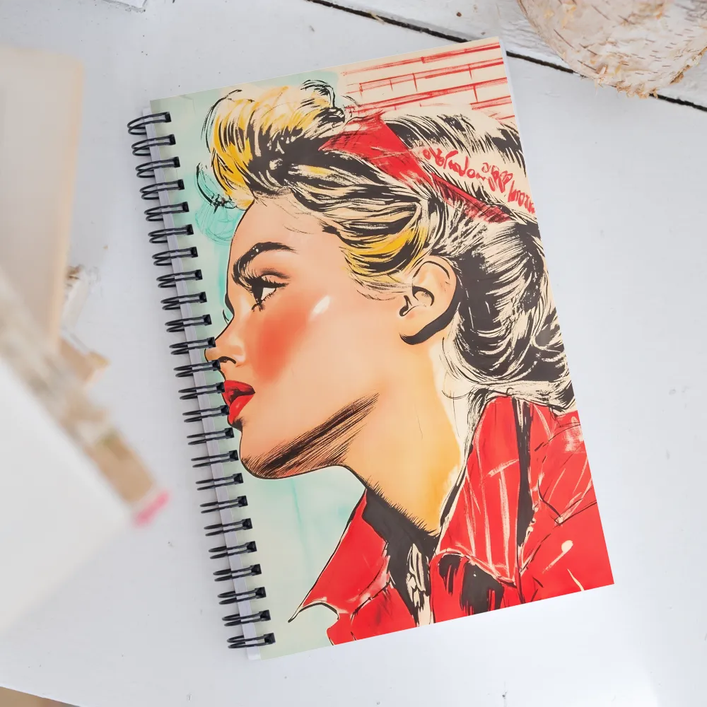 Empowered Elegance: A Pop Art Portrait | Spiral Notebook