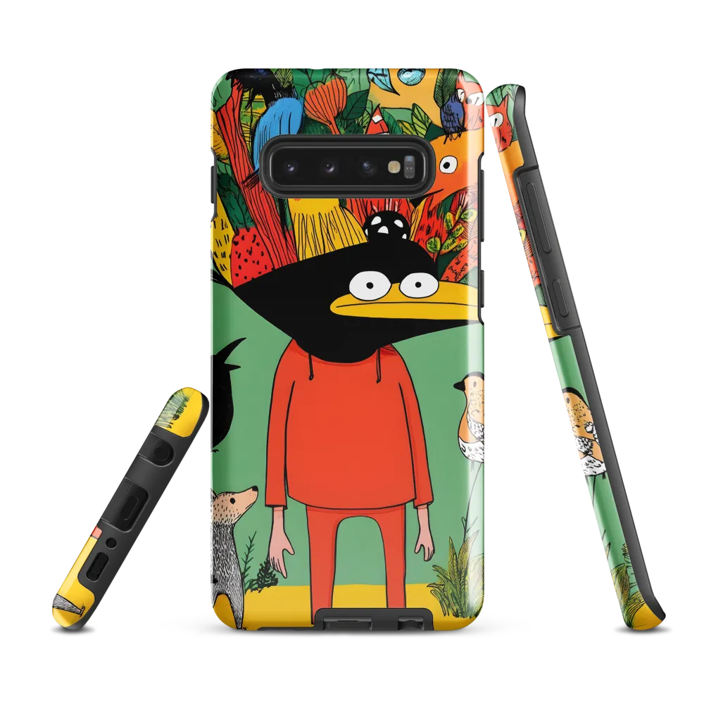 Whimsical Encounter in a Colorful Jungle | Phone Case |  S10 Plus | Tough Case | Glossy