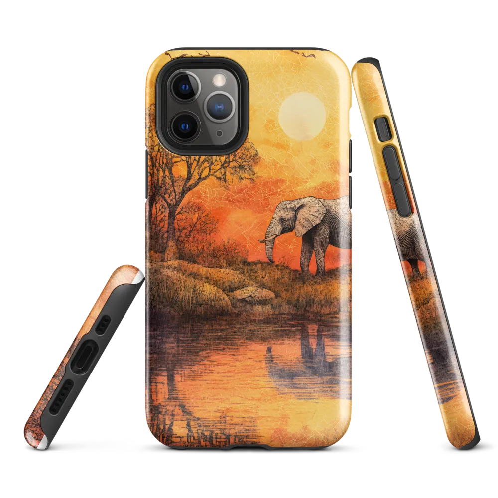 Elephant's Serenity at Dusk