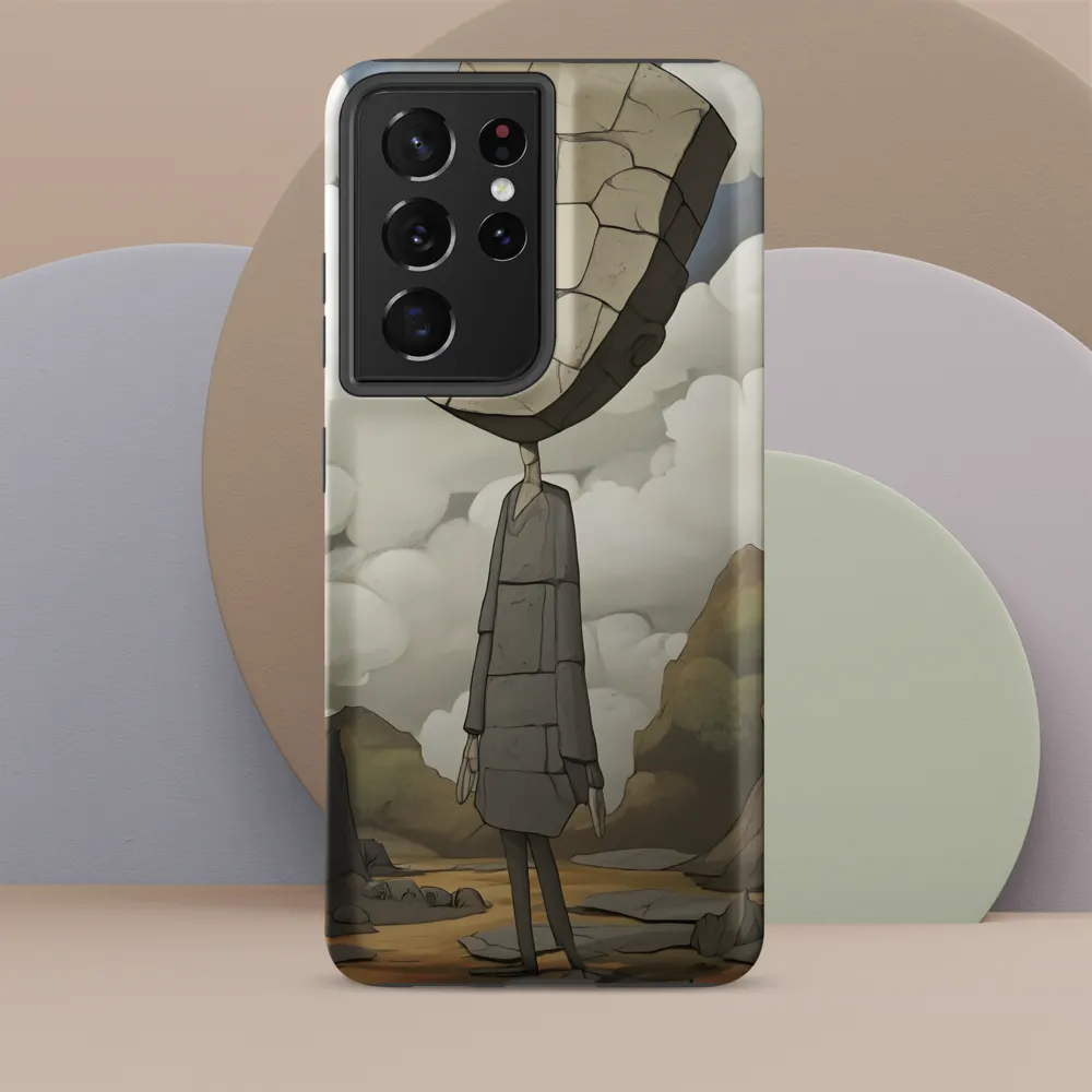 Whimsical Stone Figure in a Rocky Landscape | Phone Case |  S21 Ultra | Tough Case | Matte