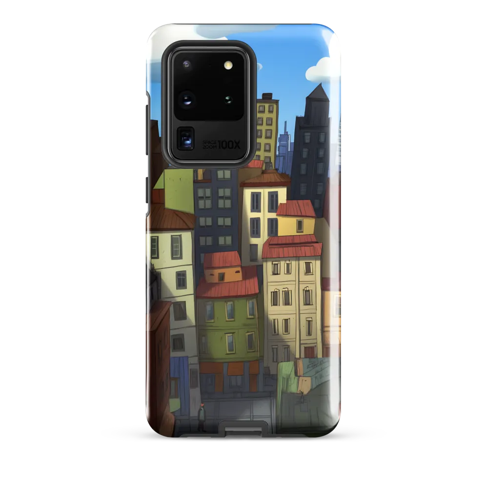 Urban Symphony: A Colorful Cityscape | Phone Case |  S20 Ultra | Tough Case | Glossy