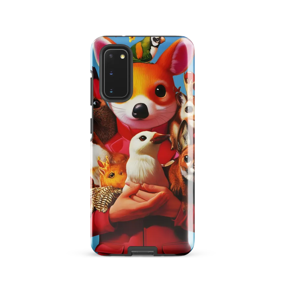 Harmony in Whimsy: A Modern Animal Ensemble | Phone Case |  S20 | Tough Case | Glossy