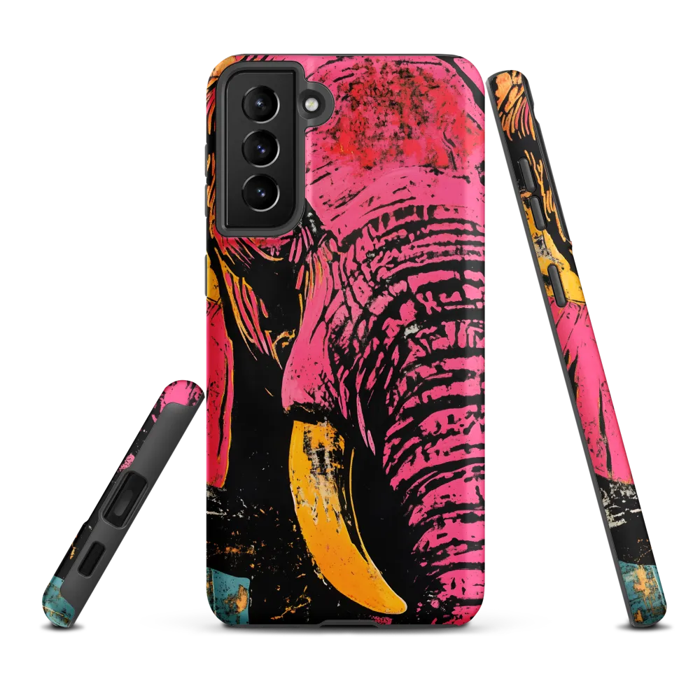 Bold Encounter: The Vibrant Elephant | Phone Case |  S21 Plus | Tough Case | Matte