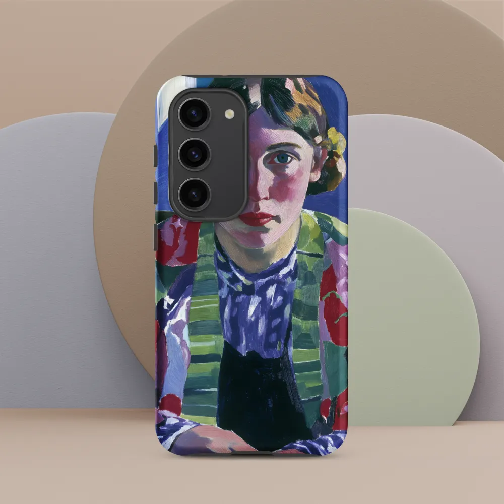 Vibrant Gaze: A Modernist Portrait