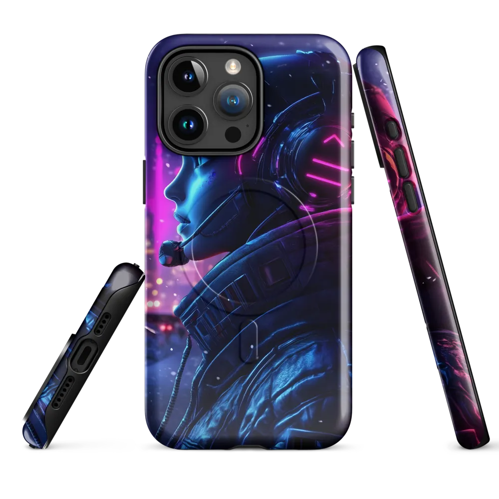 Dystopian Elegance: Cyberpunk Figure in Neon