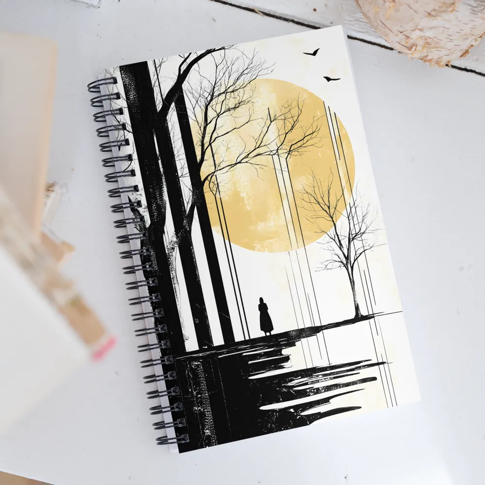 Solitude Under the Yellow Sun | Spiral Notebook