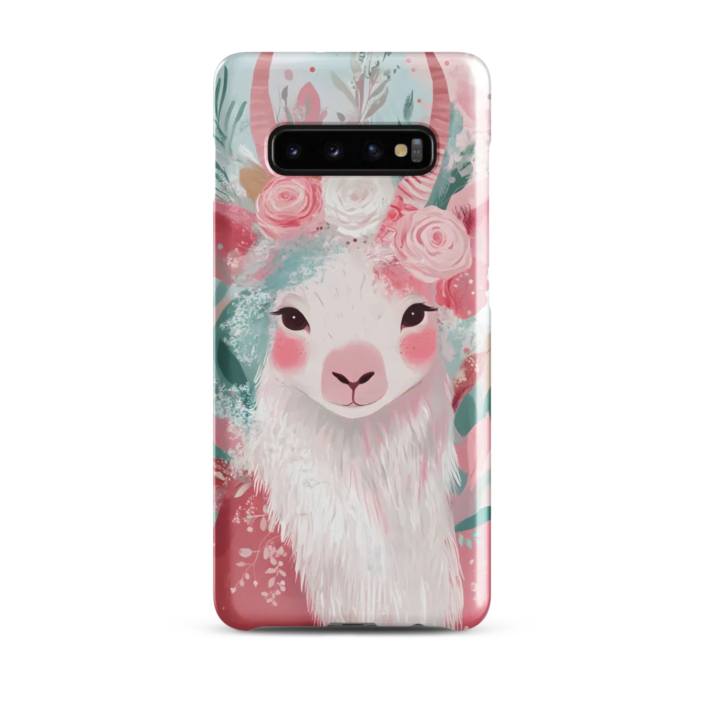 Spring Whimsy: The Floral Goat | Phone Case |  S10 Plus | Snap Case | Glossy