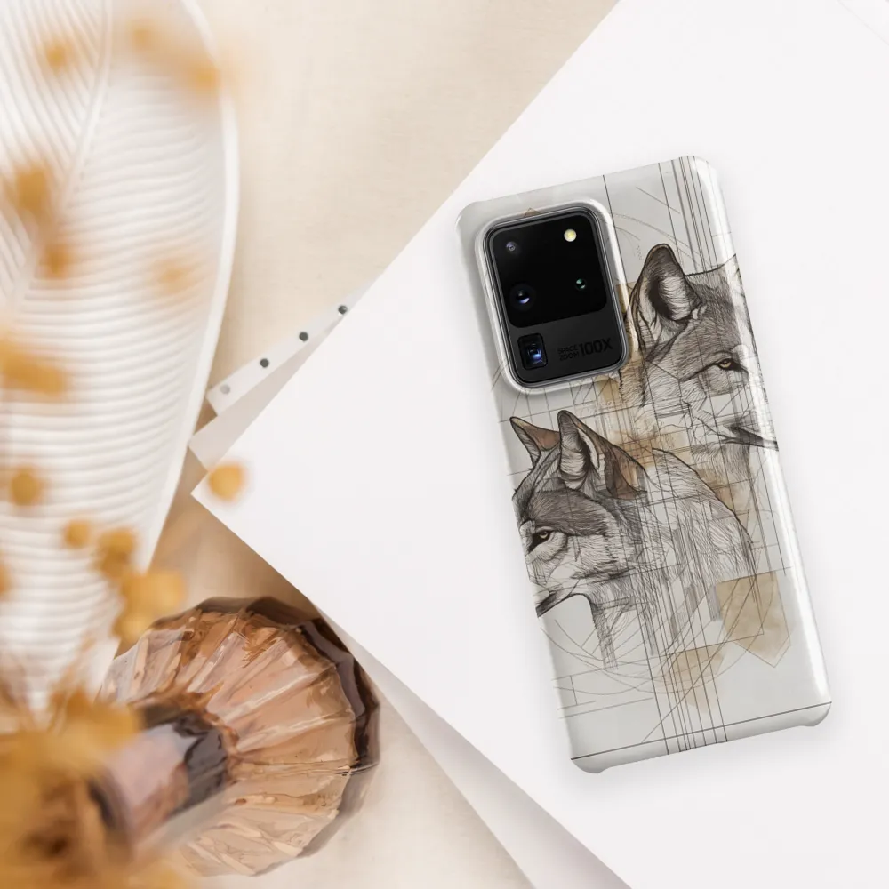 Geometric Harmony: The Essence of Wolves | Phone Case |  S20 Ultra | Snap Case | Glossy