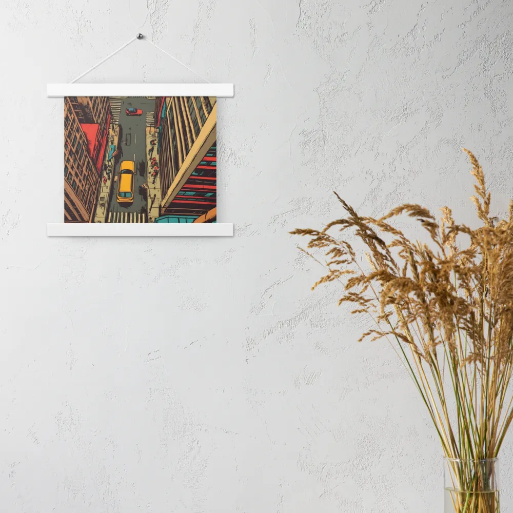 Urban Symphony | Poster With White Wood Hanger | 10″×10″