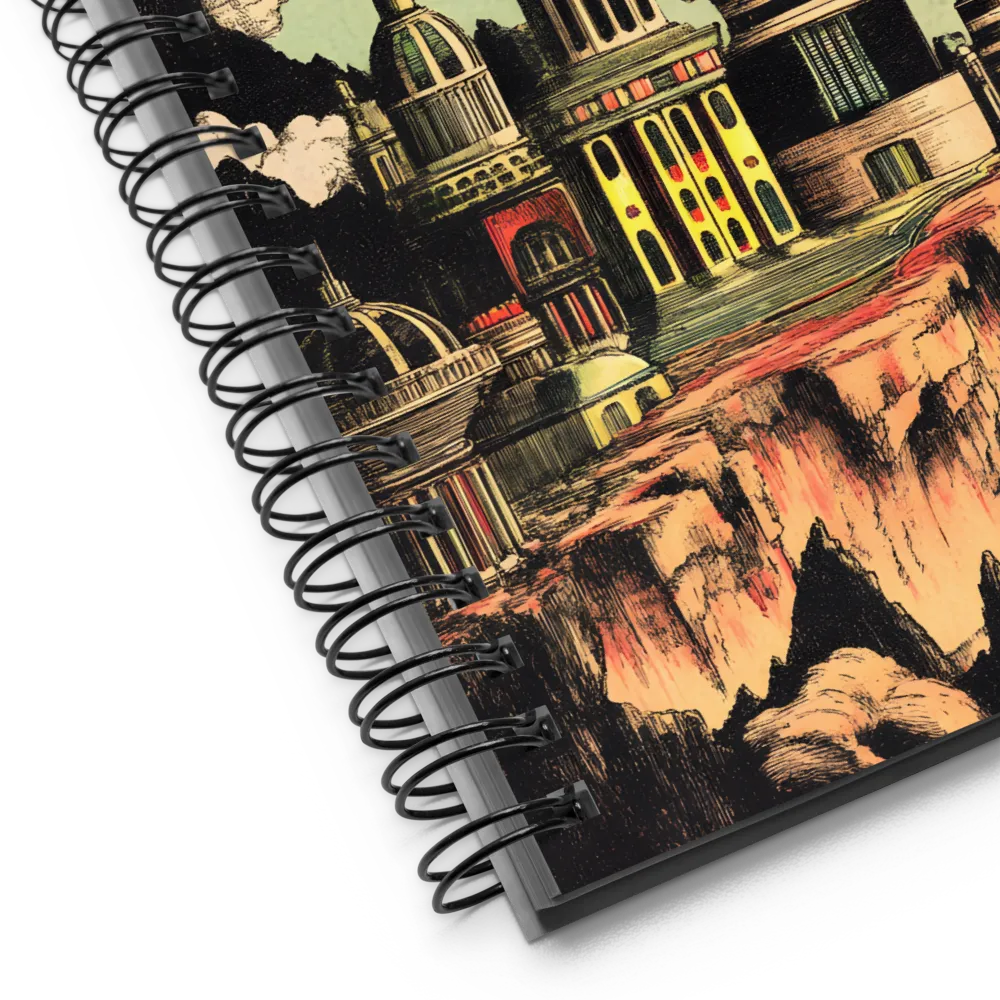 Edge of Fantasy: A Surreal Cityscape | Spiral Notebook