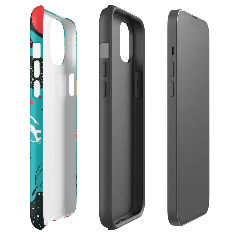 Whimsical Astronaut in Cosmic Wonderland | Phone Case |  14 Plus | Tough Case | Matte