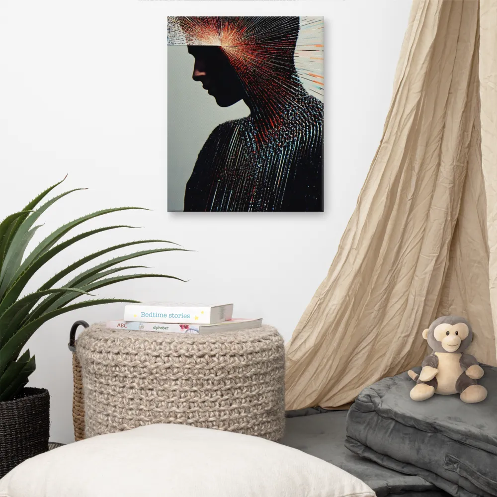 Radiant Reflection: An Abstract Journey of Thought | Canvas | 16″×20″