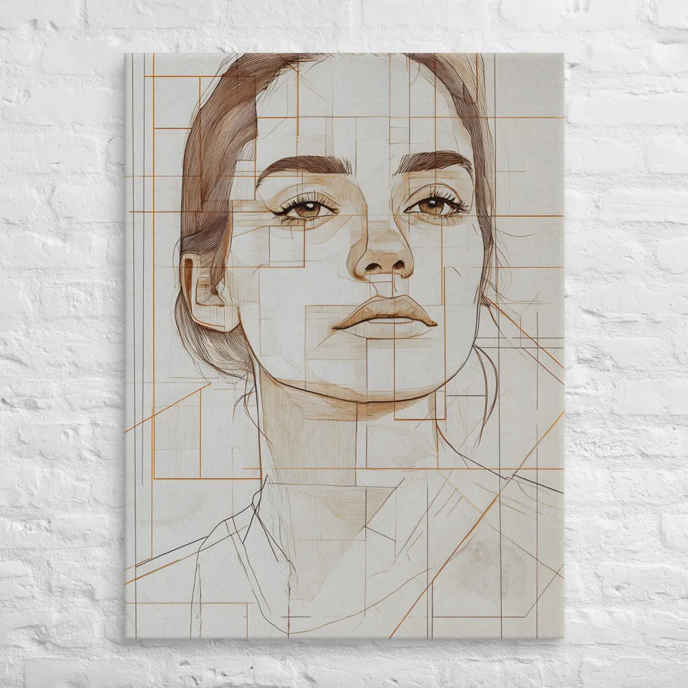 Geometric Serenity: A Minimalist Portrait