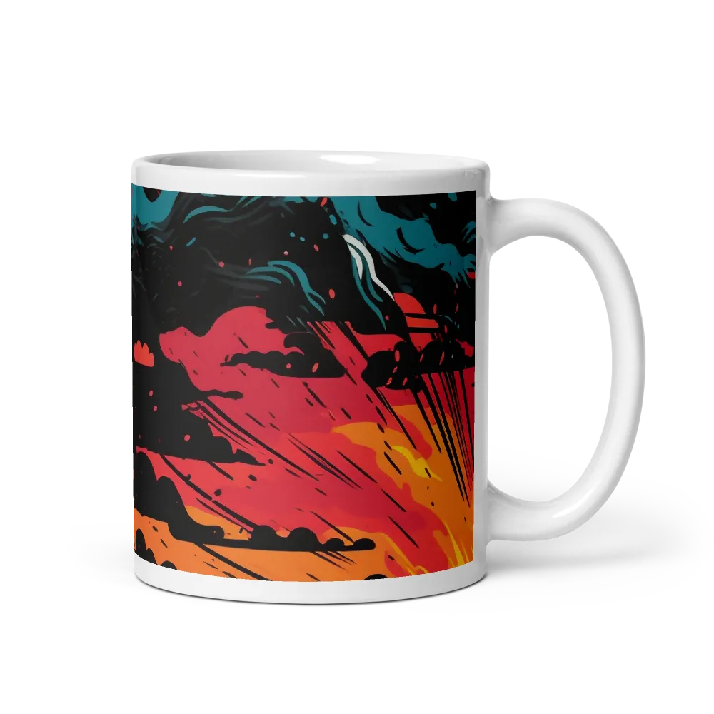 Ethereal Twilight: A Dramatic Landscape in Motion | Mug with White inside | 11 oz