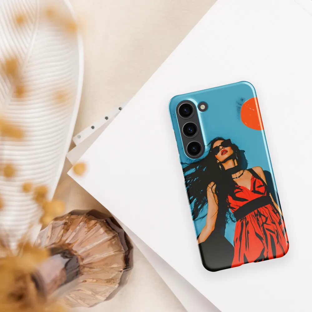Turquoise Sun — Woman in Red Dress