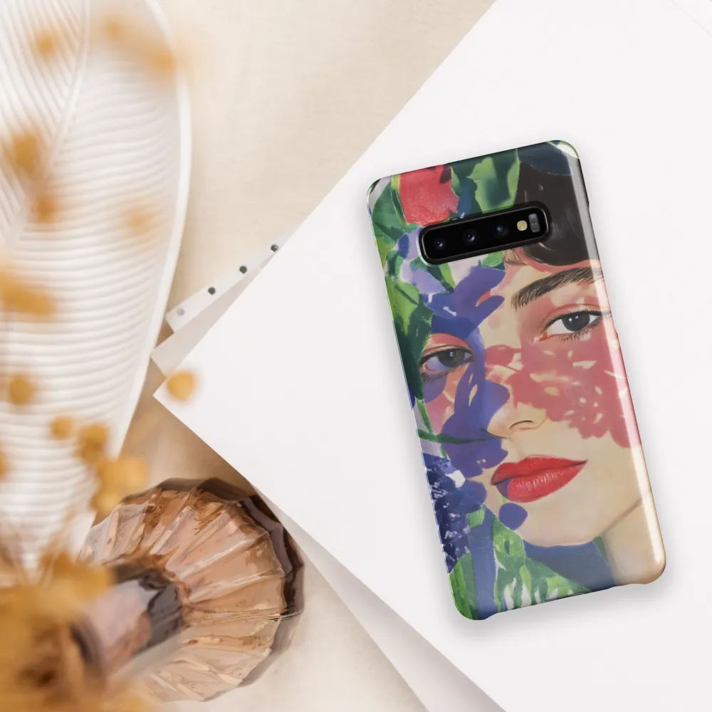 Whispers of Nature: A Floral Portrait | Phone Case |  S10 Plus | Snap Case | Glossy