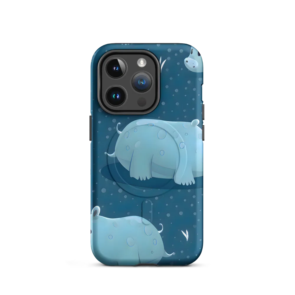 Whimsical Hippo Play | Phone Case |  14 Pro | MagSafe® Tough Case | Matte