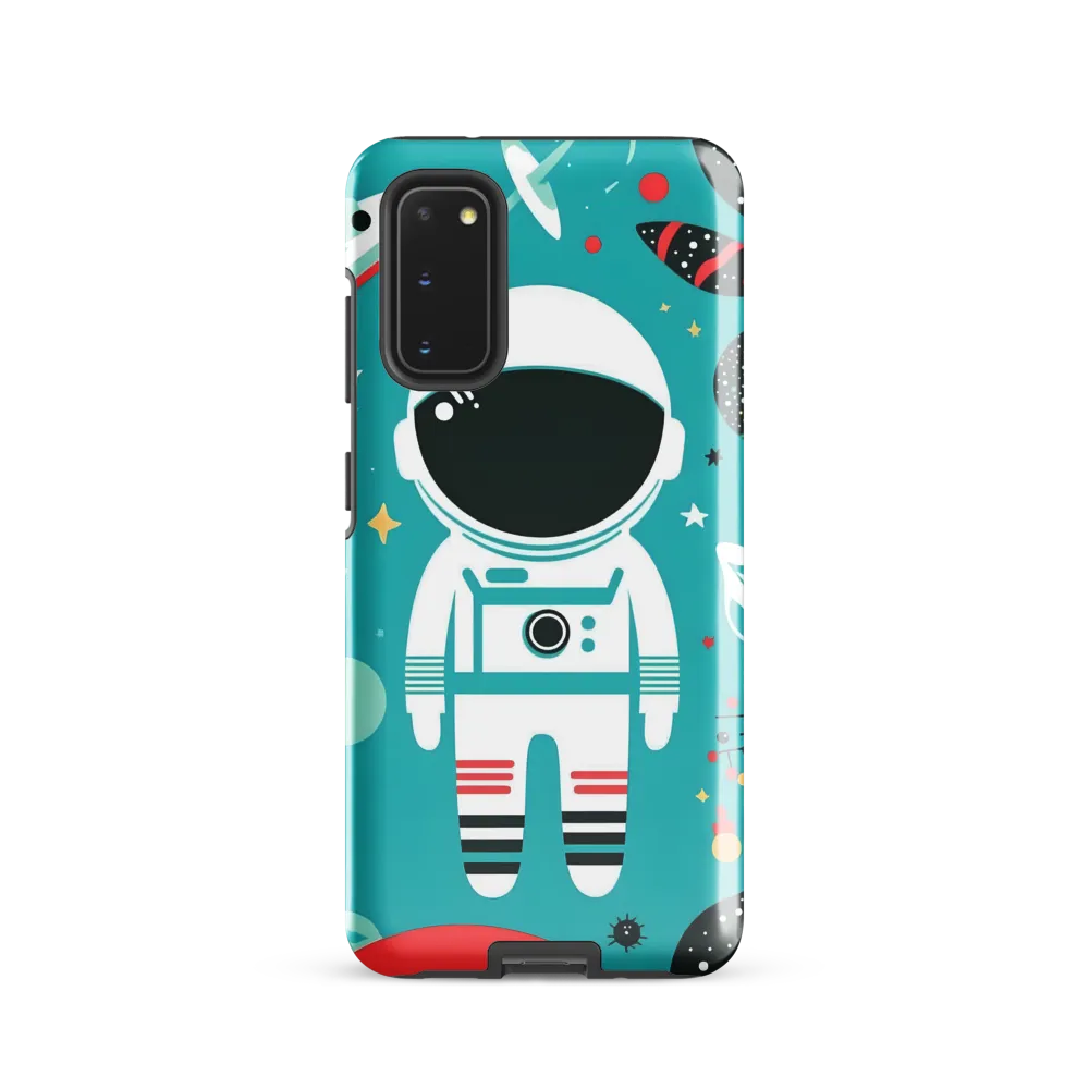 Whimsical Astronaut in Cosmic Wonderland | Phone Case |  S20 | Tough Case | Glossy
