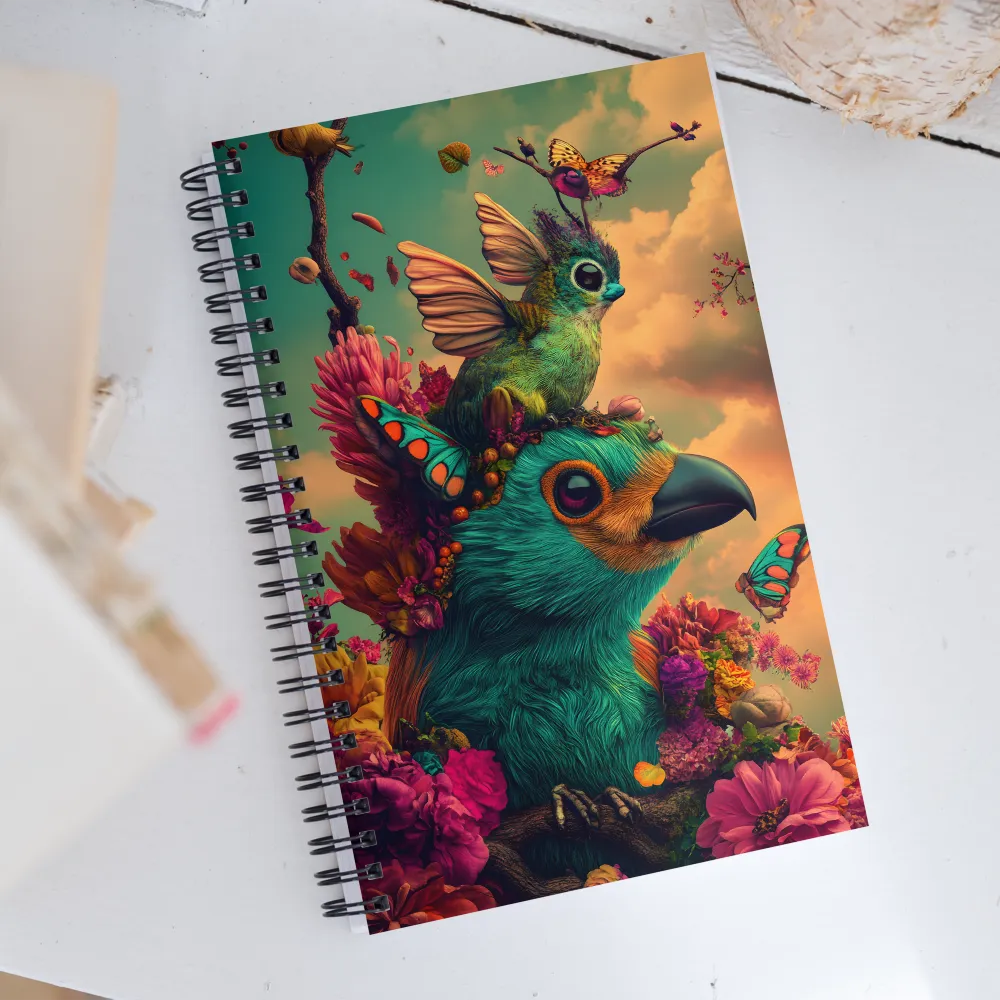 Whimsical Avian Fantasy | Spiral Notebook