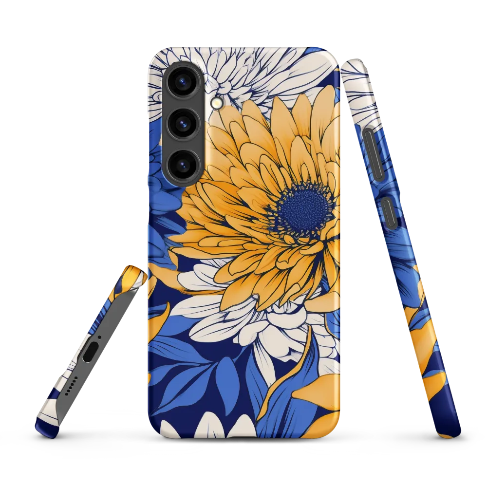 Floral Harmony in Blue and Yellow