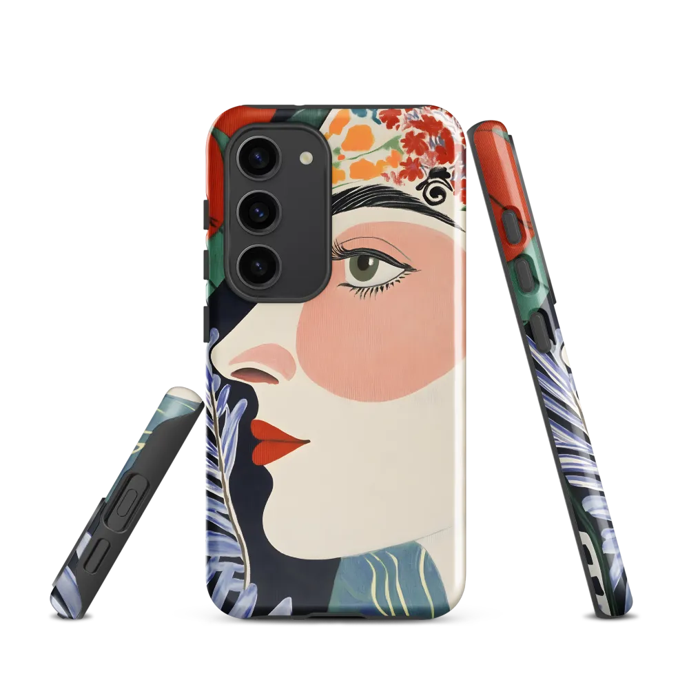 Floral Serenade: A Modern Portrait