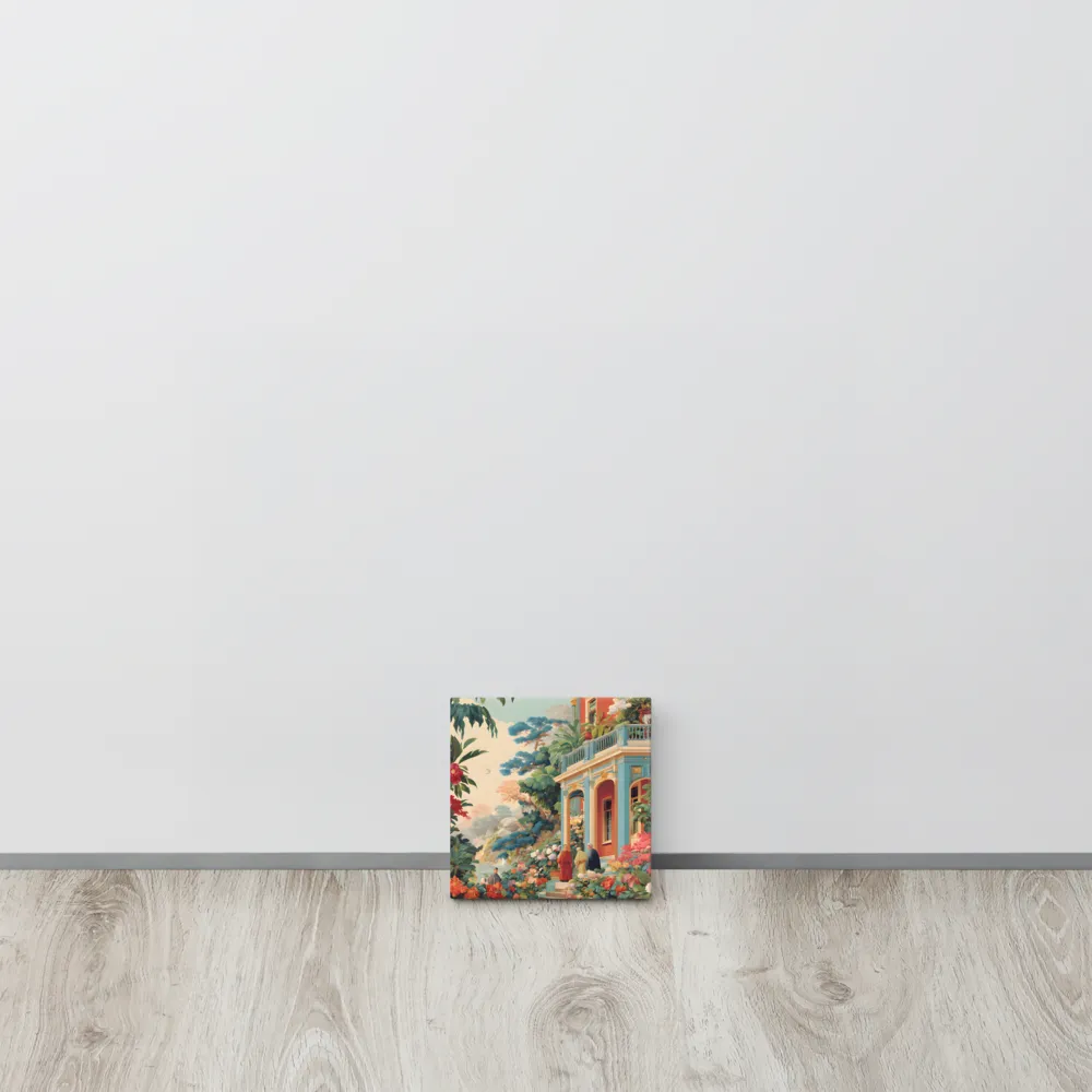 Villa in Bloom 
 Canvas | 6″x 6″