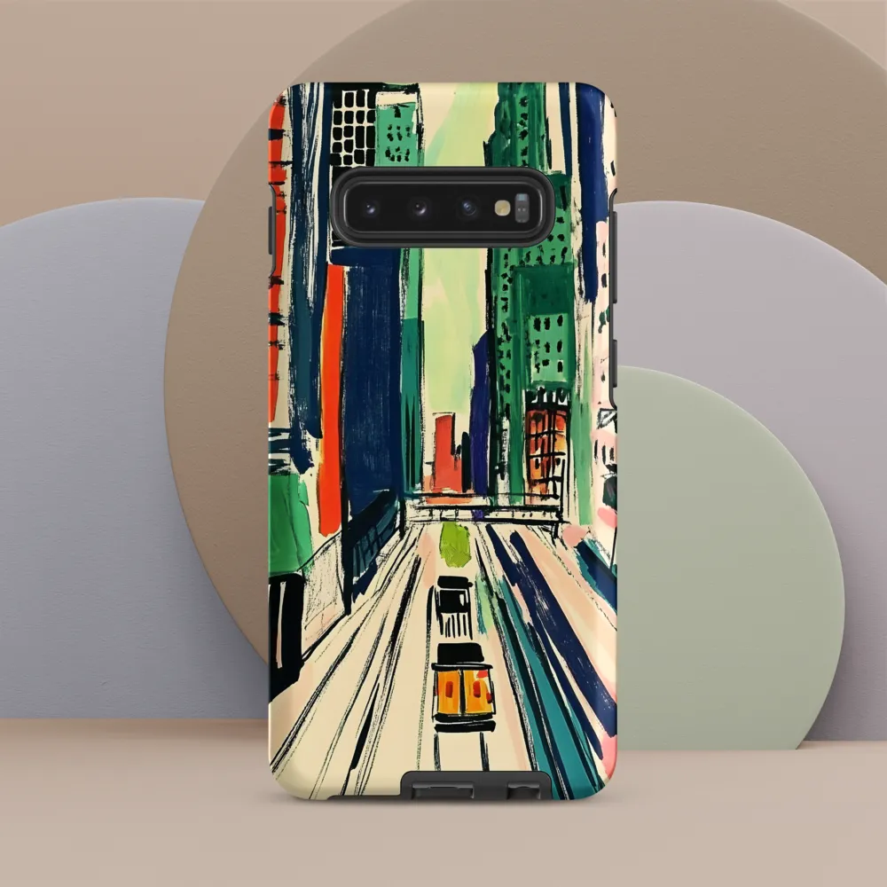 Urban Vibrance: A City in Motion | Phone Case |  S10 Plus | Tough Case | Matte