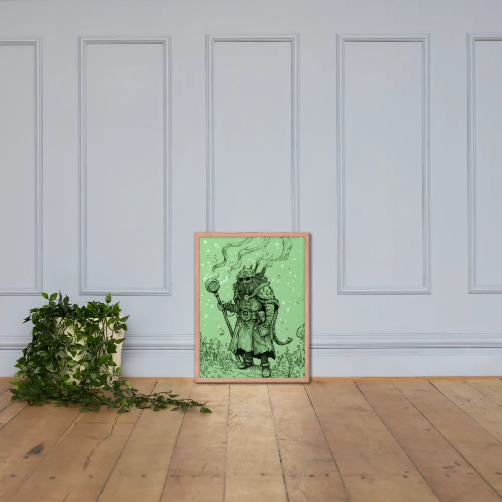 The Enigmatic Wizard | Poster with Red oak Frame | 18″×24″
