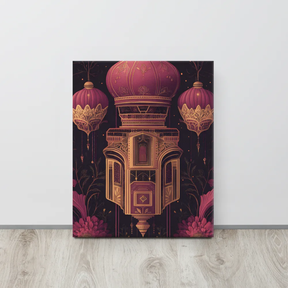 Ornate Harmony: A Digital Floral Architecture | Canvas | 16″×20″