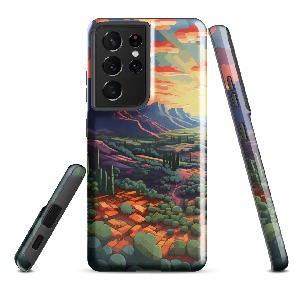 Desert Serenity at Dusk | Phone Case |  S21 Ultra | Tough Case | Glossy