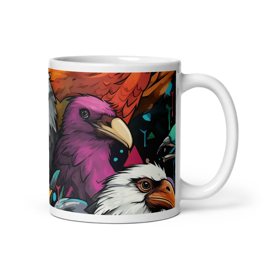 Avian Vortex: A Celebration of Color and Form | Mug with White inside | 11 oz