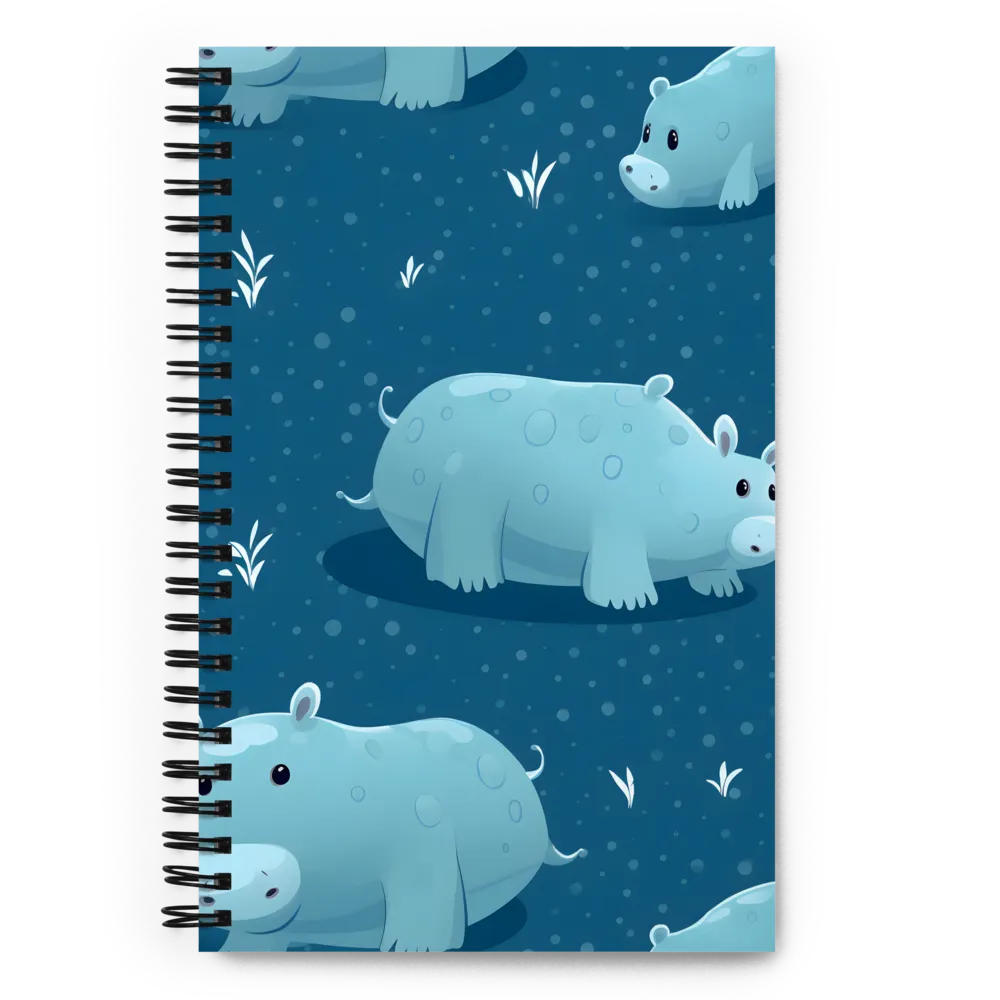 Whimsical Hippo Play | Spiral Notebook