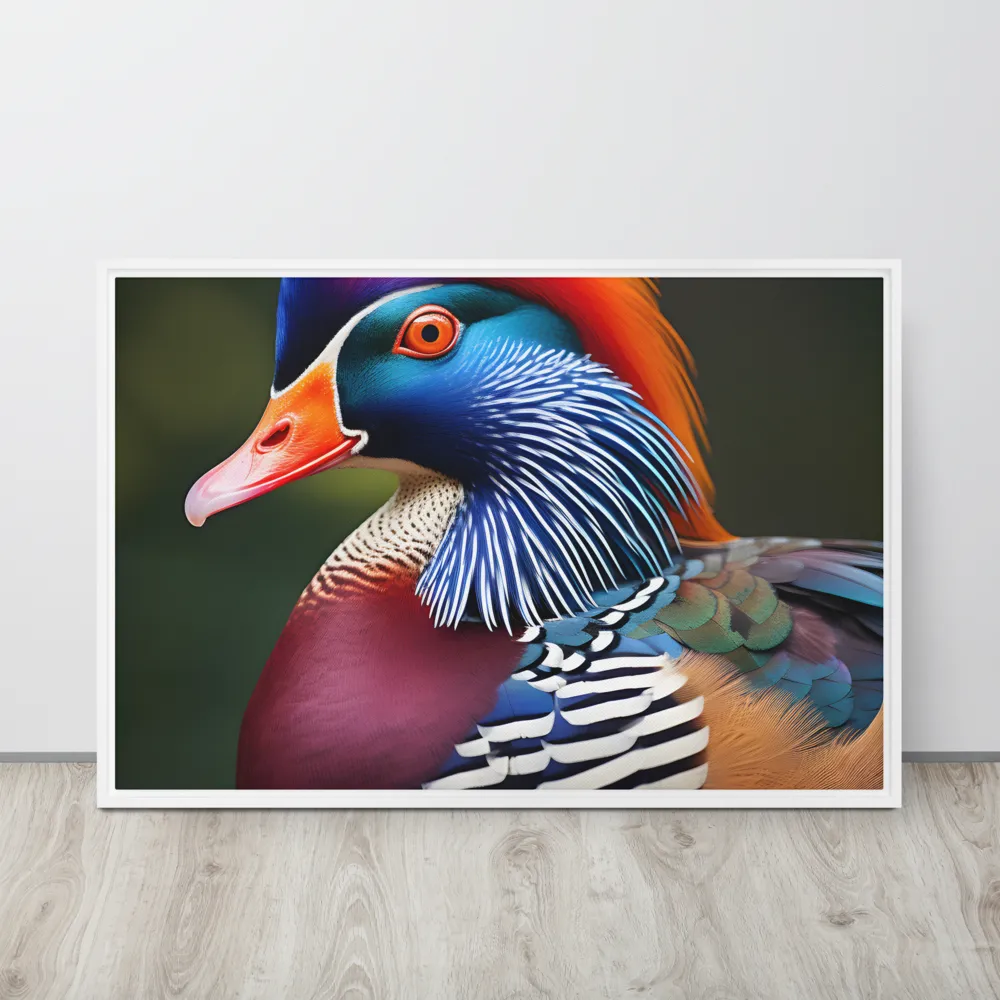 The Majestic Mandarin | Canvas with White Frame | 24″×36″