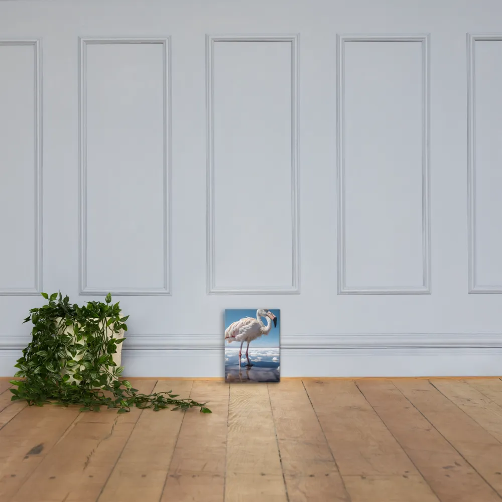 Graceful Solitude of a Flamingo | Canvas | 12″×16″