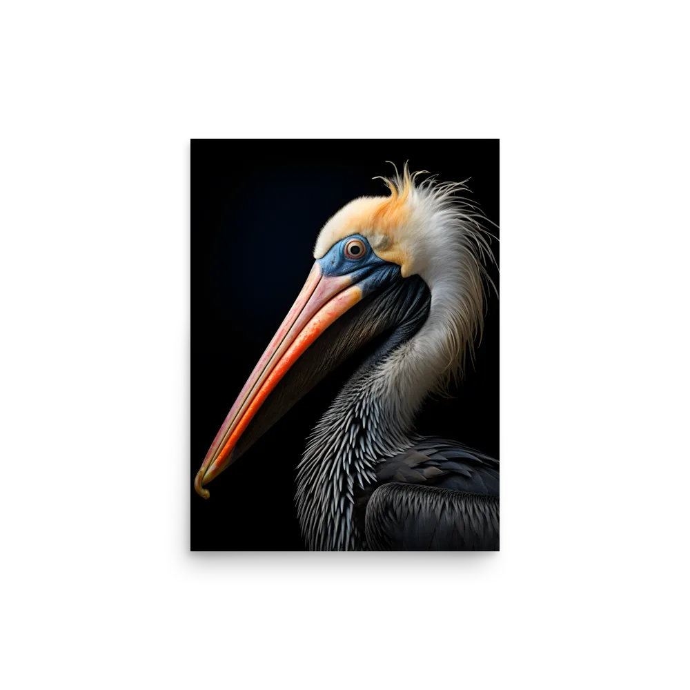 Majestic Portrait of a Pelican | Poster | 12″×16″