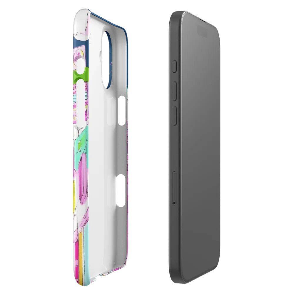 Futuristic Cityscape with Floating Structures | Phone Case |  16 Plus | Snap Case | Glossy