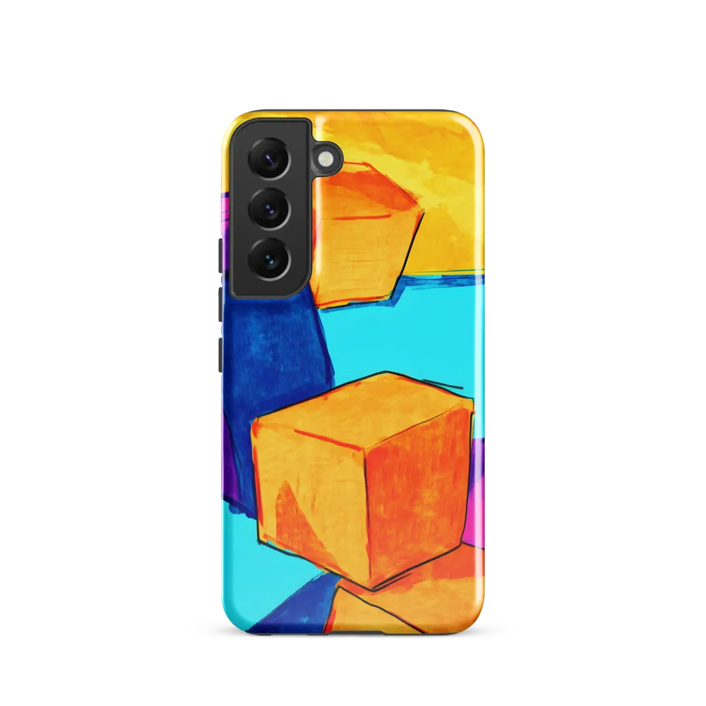 Playful Cubes in Vibrant Harmony | Phone Case |  S22 | Tough Case | Glossy