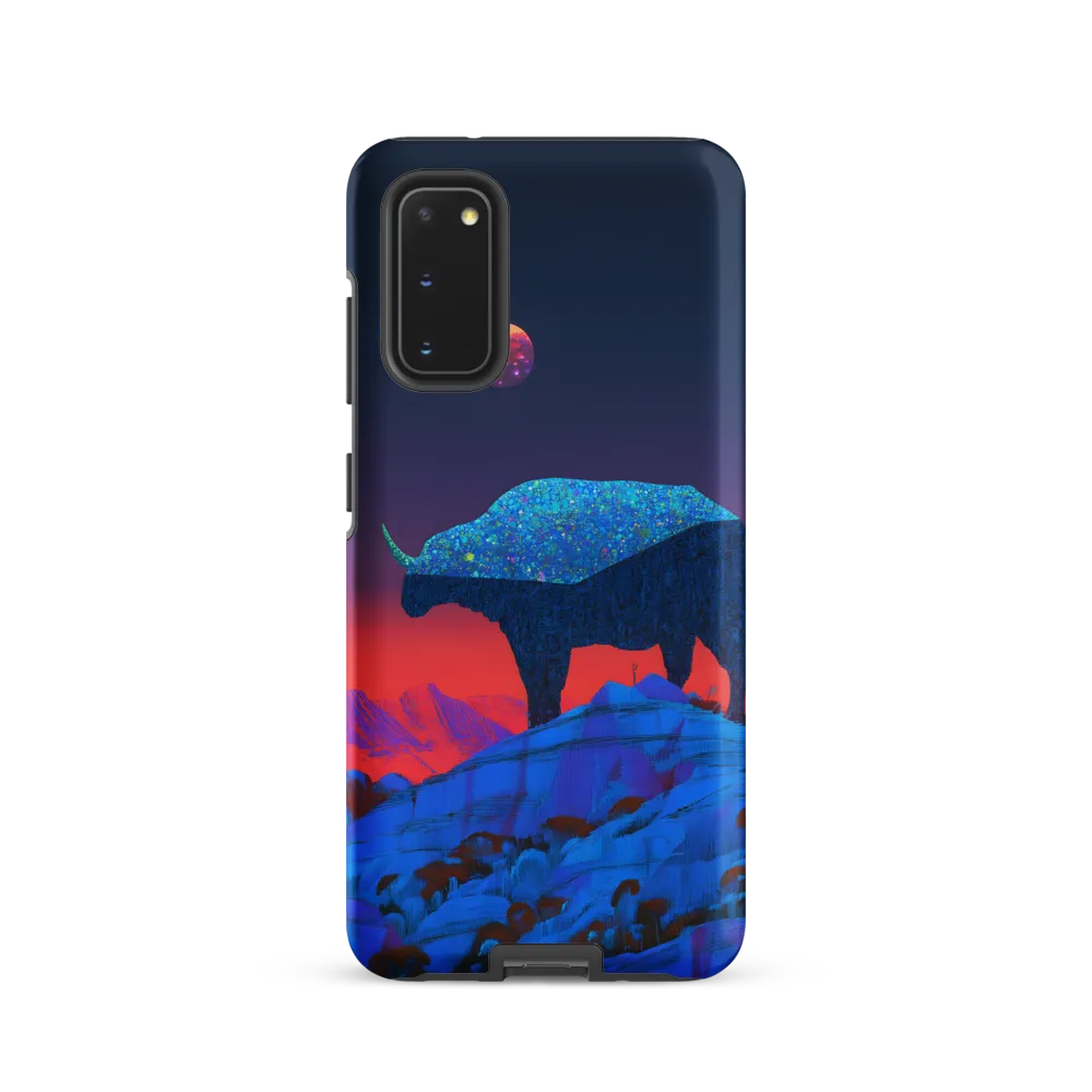Luminous Bison Under a Celestial Sky