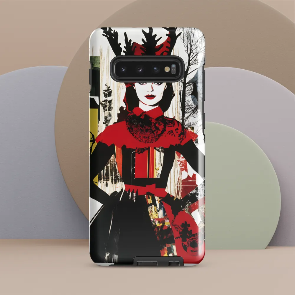 Elegance with Antlers | Phone Case |  S10 Plus | Tough Case | Glossy