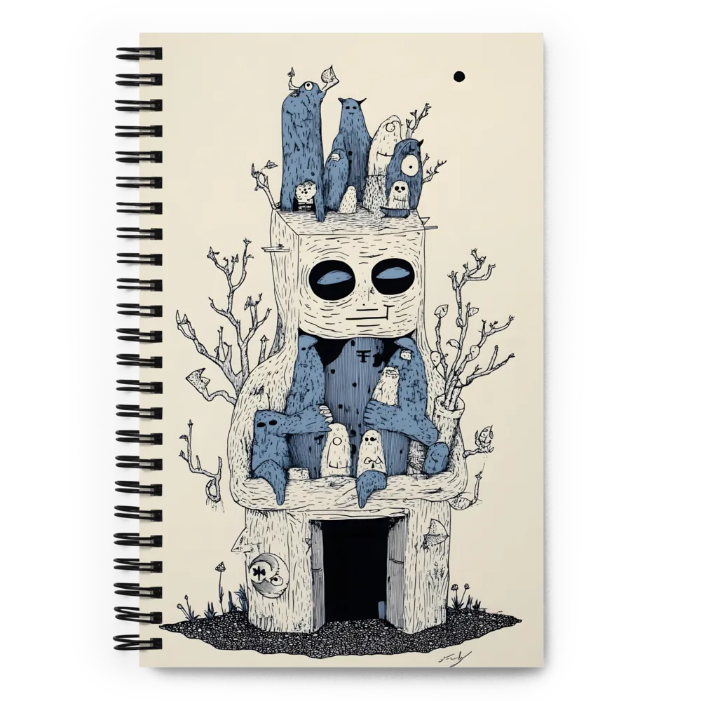 Whimsical Treehouse of Creatures | Spiral Notebook